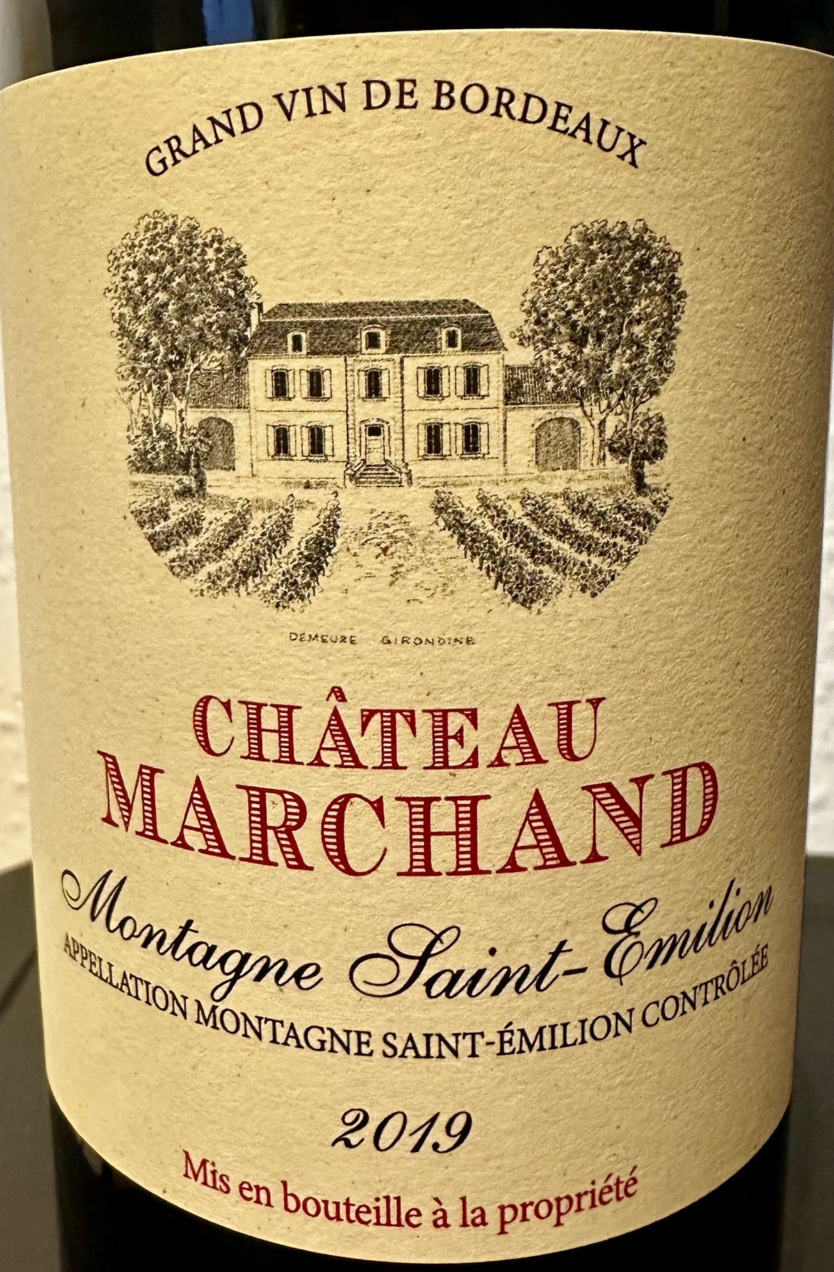 Chateau marchand montagne st emilion
