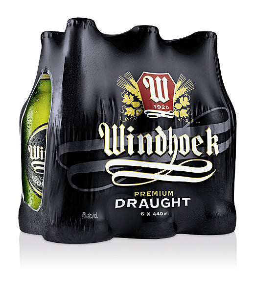 Windhoek lager draught 6pk 440ml cans