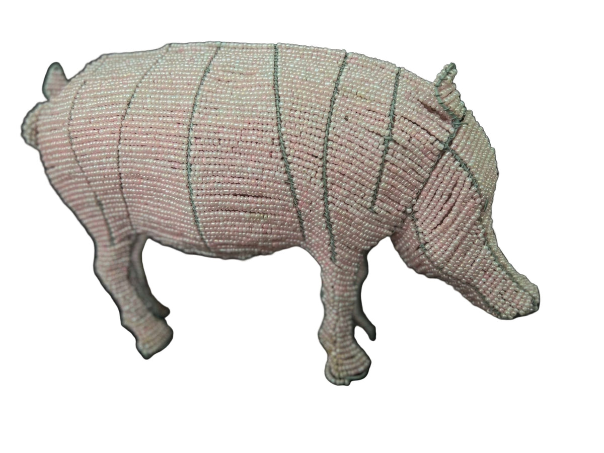 Boa beaded pink pig