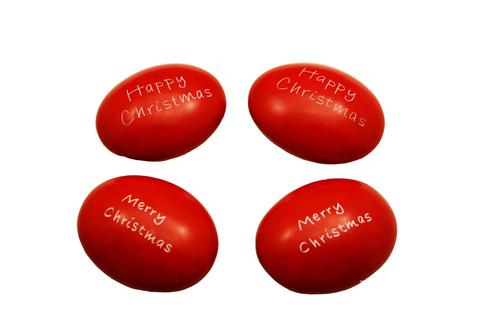 Soapstone Happy Christmas Pebbles 6cm